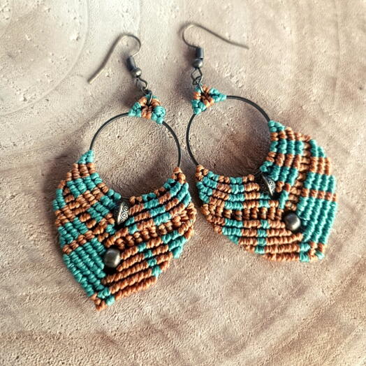 Pendientes macrame Pachamama