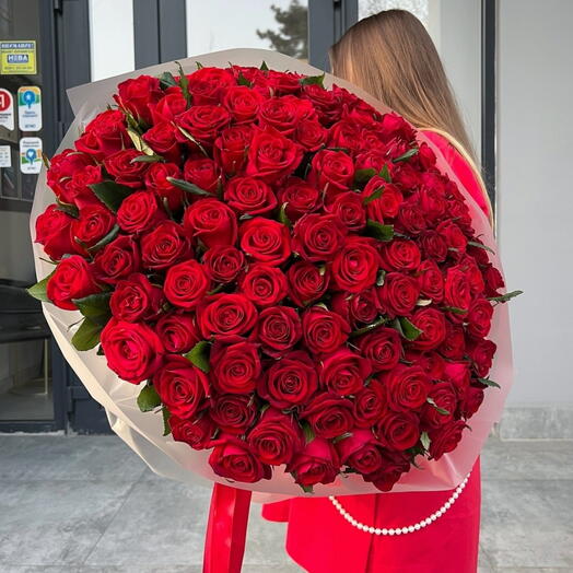 Bouquet 101 premium red roses