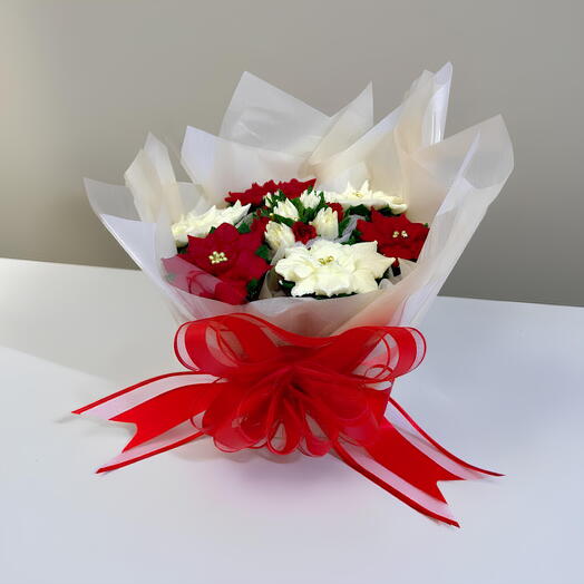White Poinsettia Bouquet