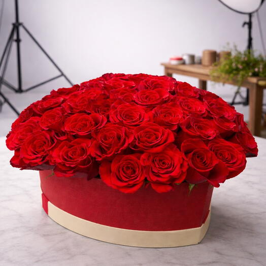 Caja de rosas elegancia red