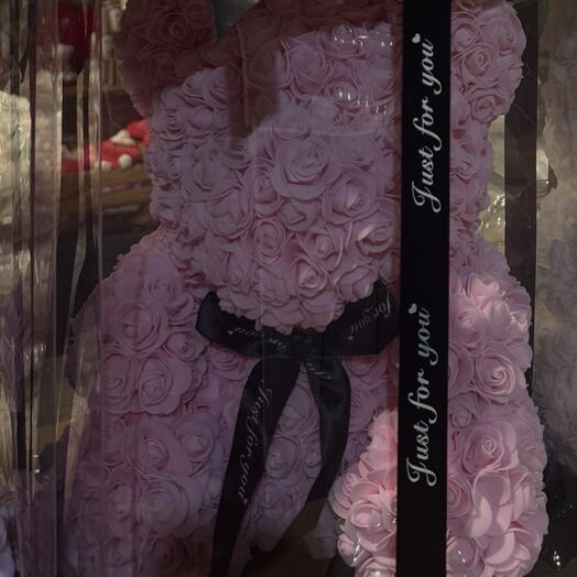 Pink Roses Bear Large