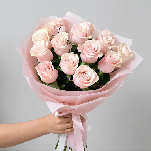 "Dulce encanto"/Ramo de 15 rosas rosas / 15 rosas rosas