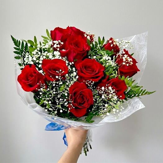 Ramo de 12 rosas rojas especial