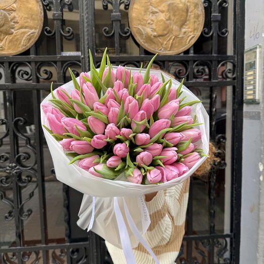 51 pink tulips