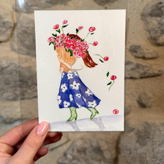 Tarjeta artistica hecha a mano (En los comentarios del pedido, indique cual ha elegido)