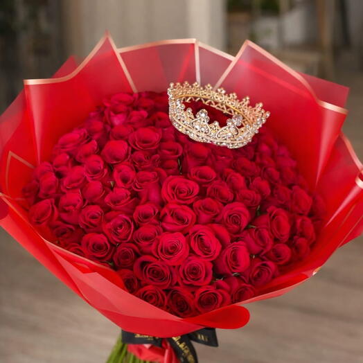 Букет из 100 красных роз