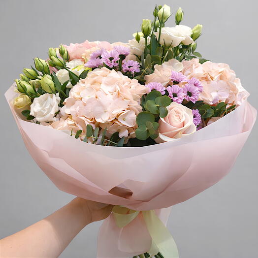 Ramo de hortensia rosa