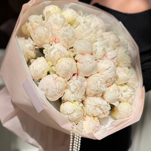 White peonies