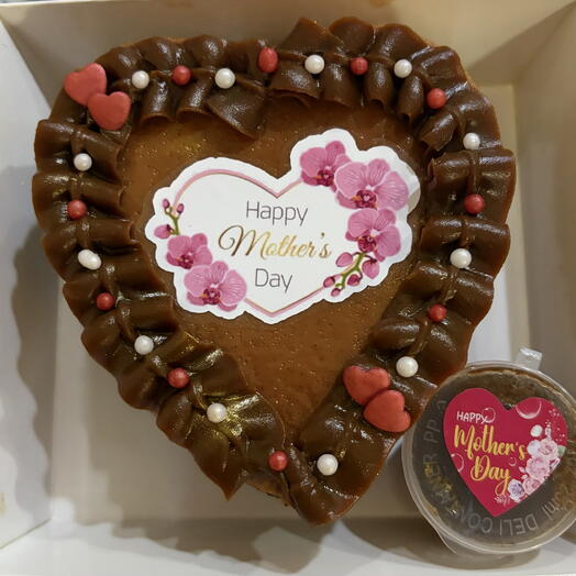 Flan napolitano individual forma de corazon Happy Mother Day