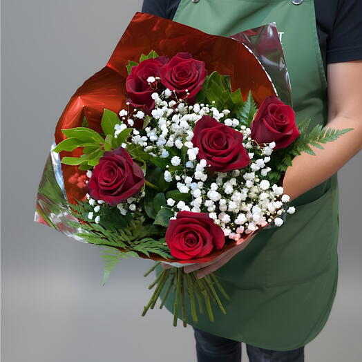 Ramo de 6 Rosas Rojas