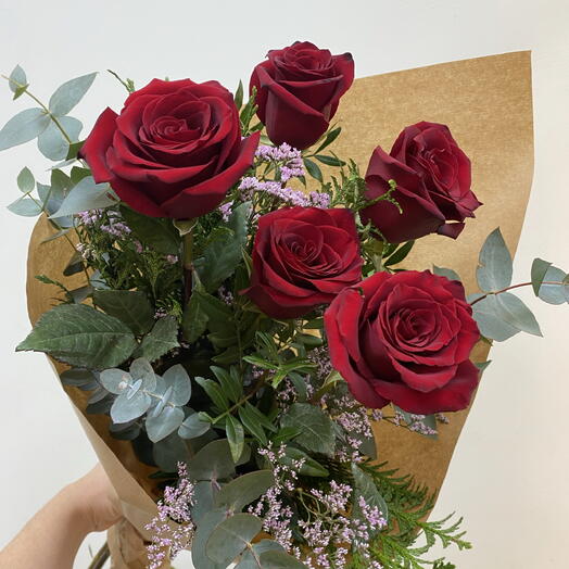 5 Premium Red Roses