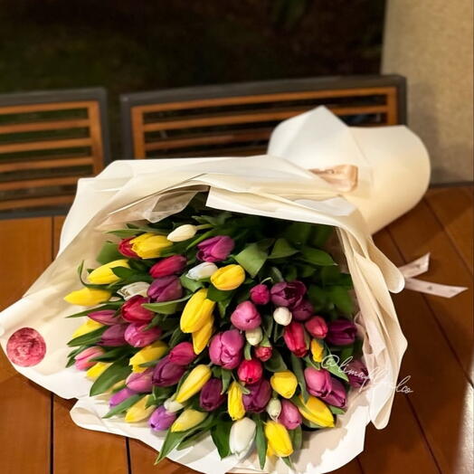 Ramo tulipanes multicolor