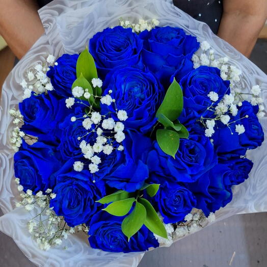 Ramo 12 rosas azules (Serenidad Azul)