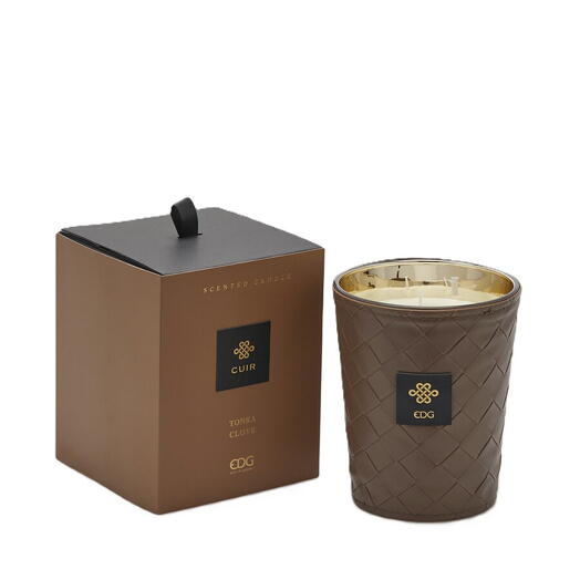 Scented Candle leather Tonka clove