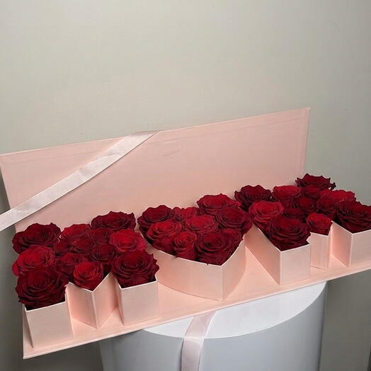 Caja con rosas