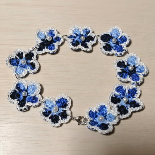 Pulsera azul blanca