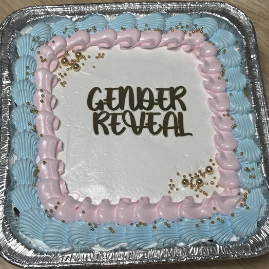 Tres leches mediano Gender Reveal (Cuadrado 9x9 pulgadas)