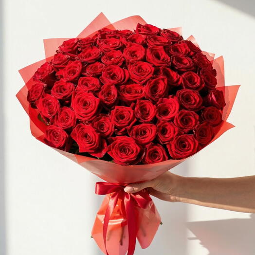 Букет из 51 красной розы