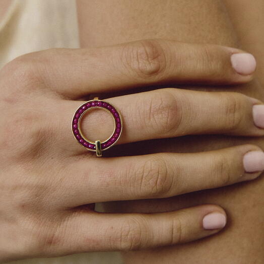 Sortija circulo rubelita