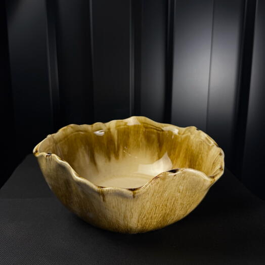 Cuenco de ceramica organica marron de ARAIK GALSTYAN