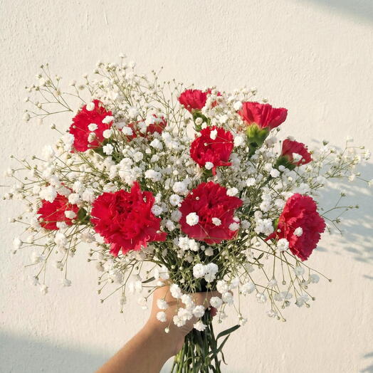 Букет розовых гвоздик