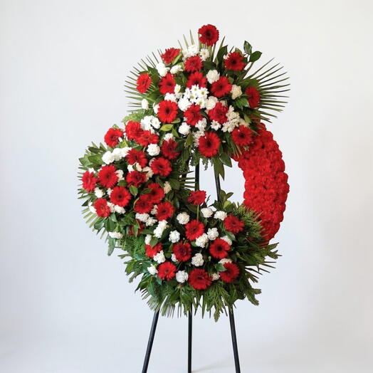 Elegante corona floral