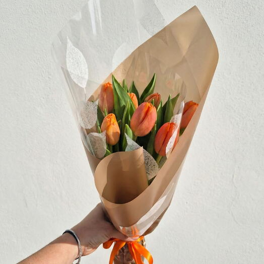 Ramo tulipanes naranjas