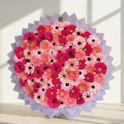 Ramo de 80 gerberas multicolor gigante – Bouquet colorido premium XXL