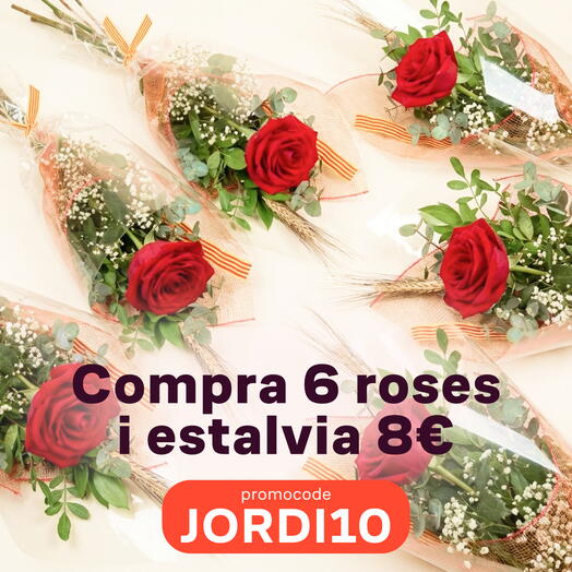6 rosas para San Jordi