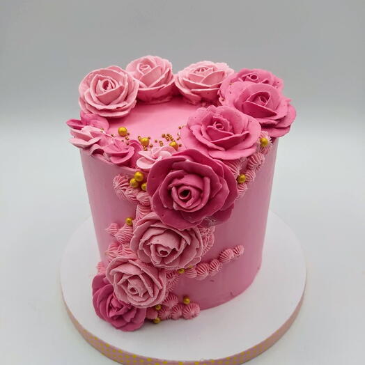 Tarta Rosa Floral 10 raciones