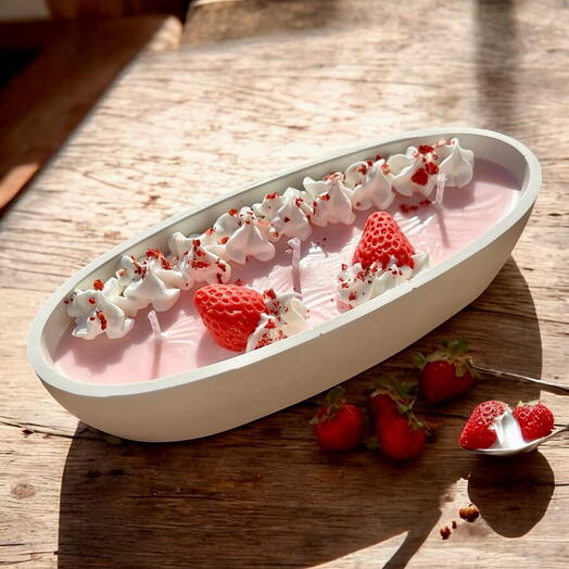 Vela XL fresas con nata