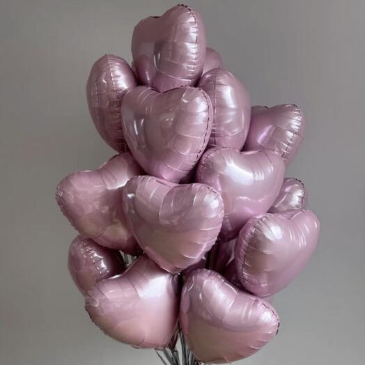 Ramo de corazones rosas