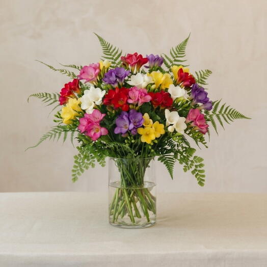 Sweet Friendship Bouquet - Multicolored Freesias