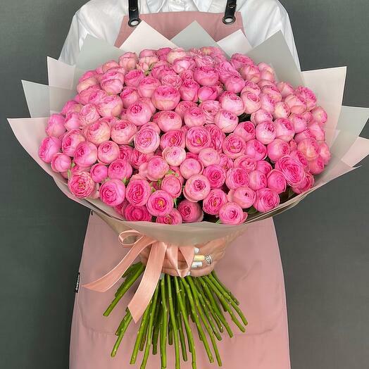 Ramo de 51 rosas peonias rosadas