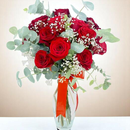 Docena de rosas rojas