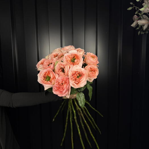 Ramo de rosas mandarinas 15ud